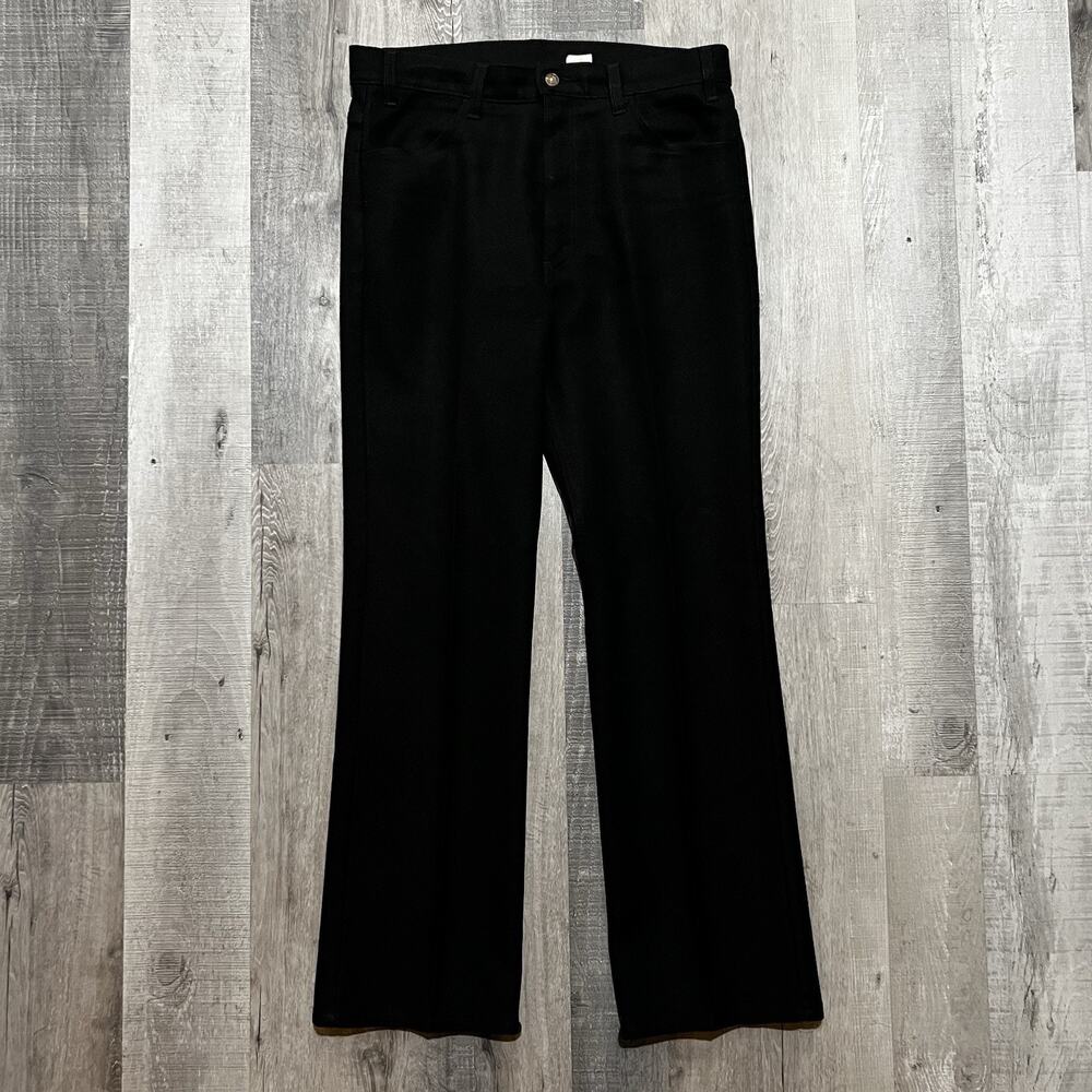 VTG Levis 517 Sta Prest Pants Black 90s Bootcut Disco Rockabilly Mens Sz 36x32